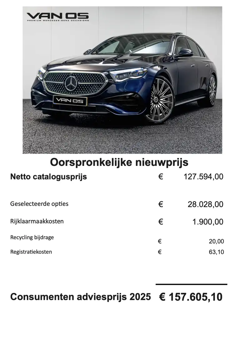 Mercedes-Benz E 450 E d 4MATIC AMG Line | BTW | Compleet | NP 157.000 Blau - 2