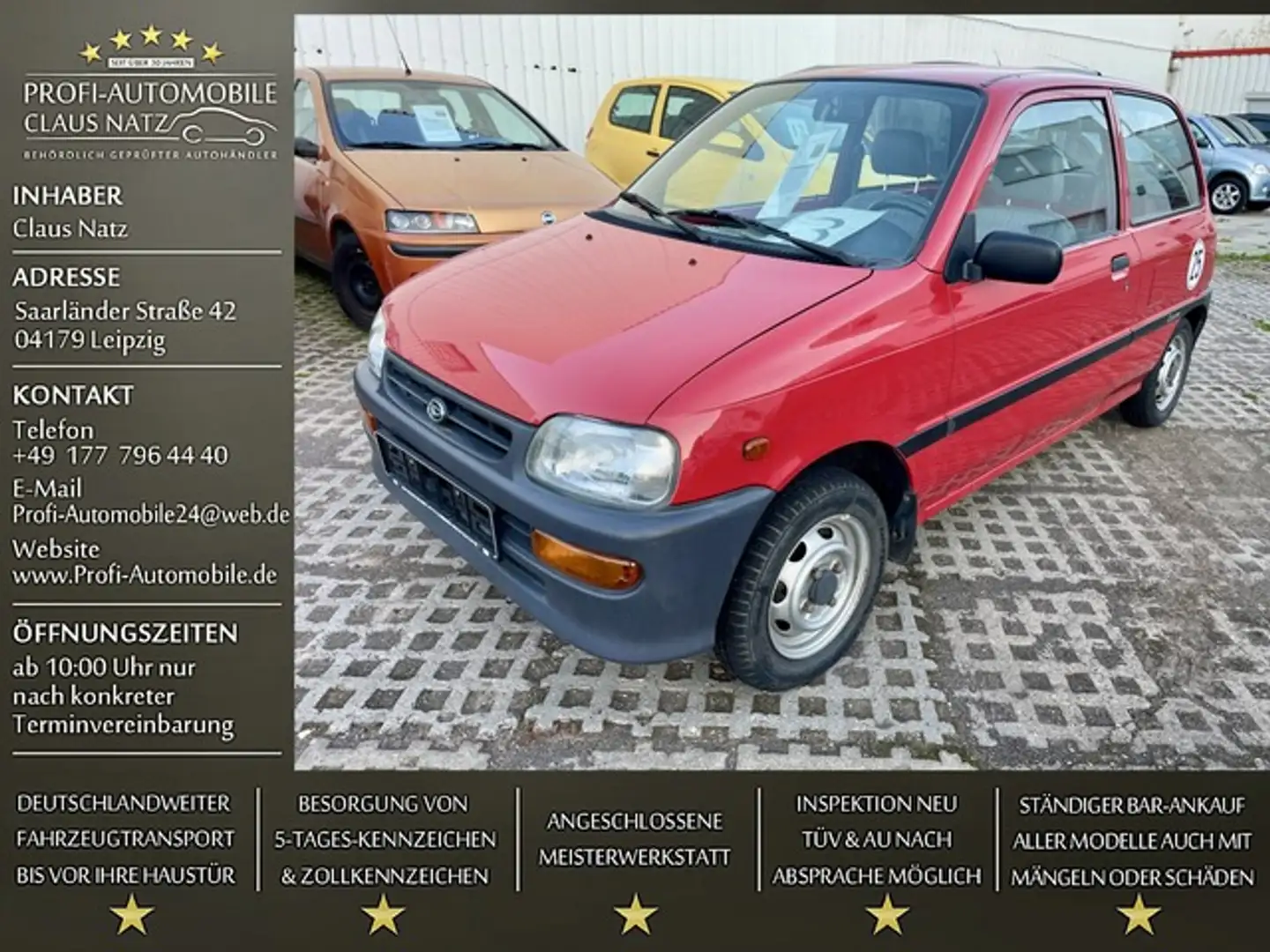 Daihatsu Cuore Automatik 25 KMH KM H*1.Hand*47.000 KM* Rot - 1