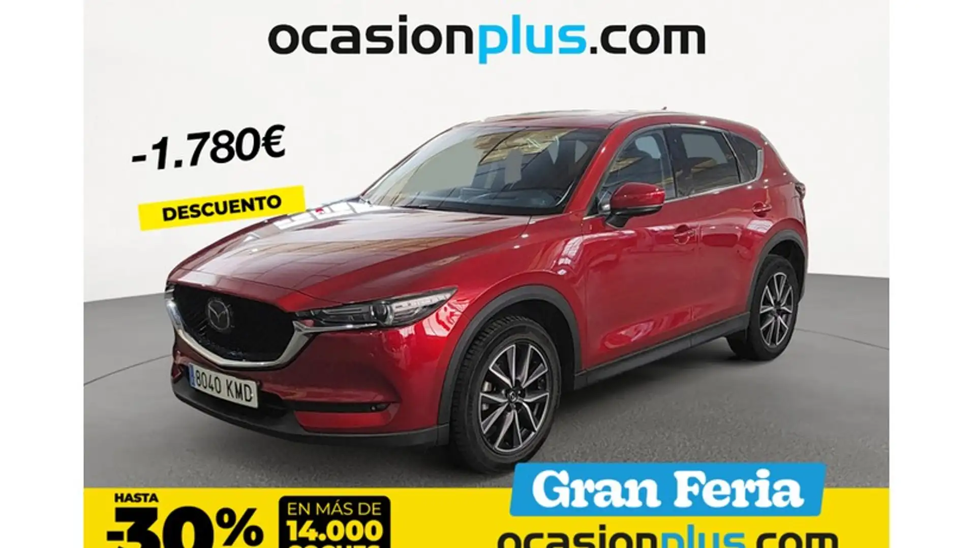 Mazda CX-5 Zenith Cruise+Roof+Black Leather 4WD Aut. 129Kw Rojo - 1