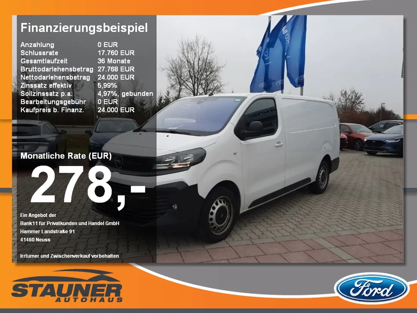 Opel Vivaro Kasten Edition L3 Navi DAB 177PS Weiß - 1