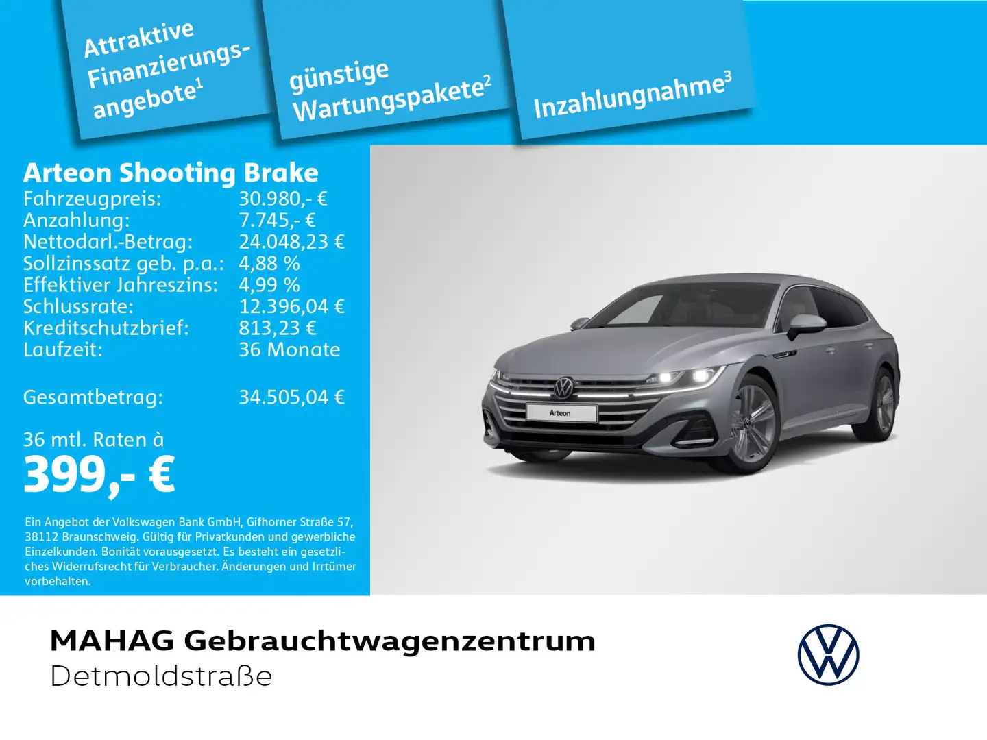 Volkswagen Arteon 2.0 TSI R-Line NaviPro IQ. Grau - 1