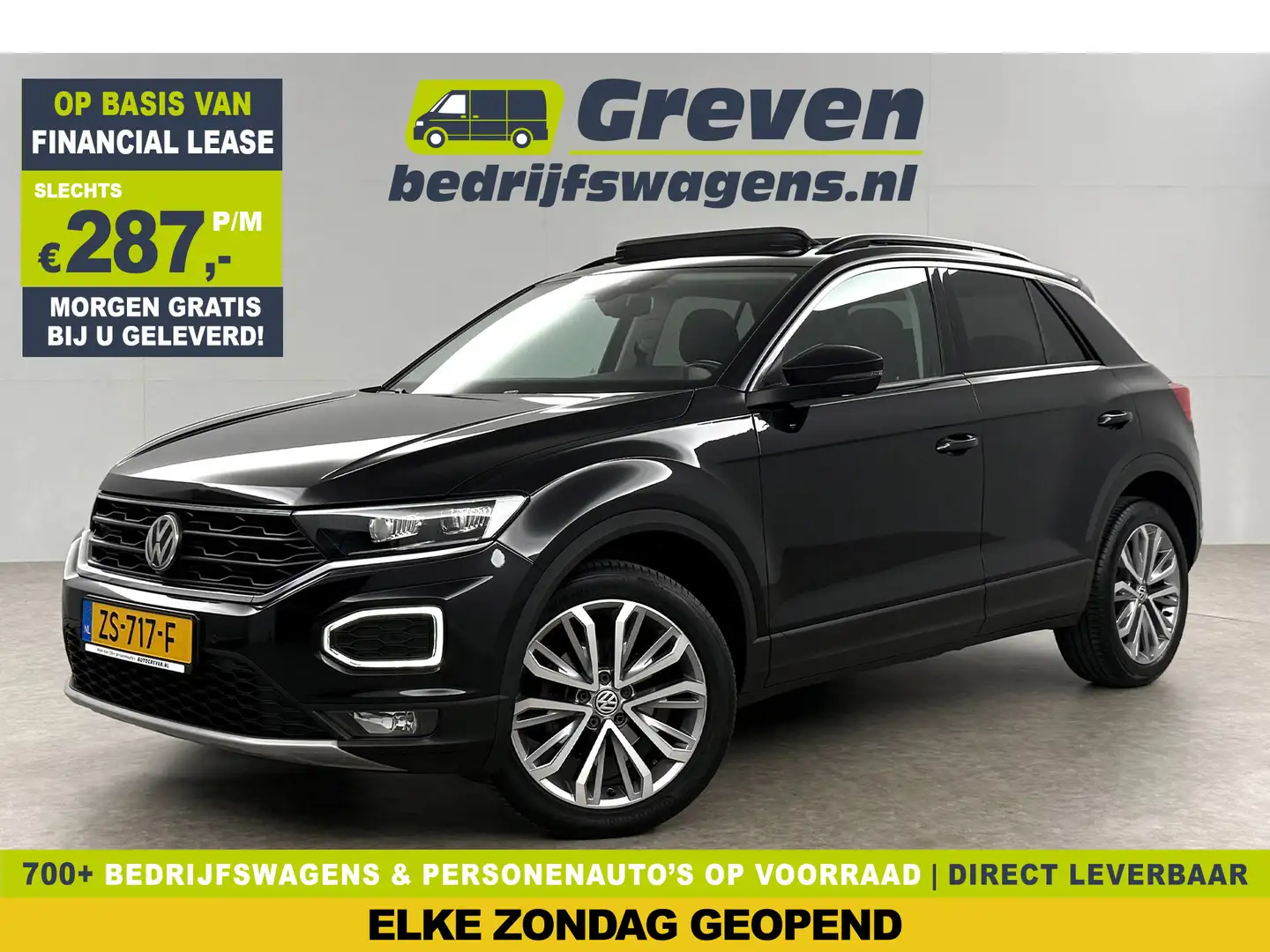 Volkswagen T-Roc 1.0 TSI Style Pano LED Carplay Clima Adaptive Crui Zwart - 1