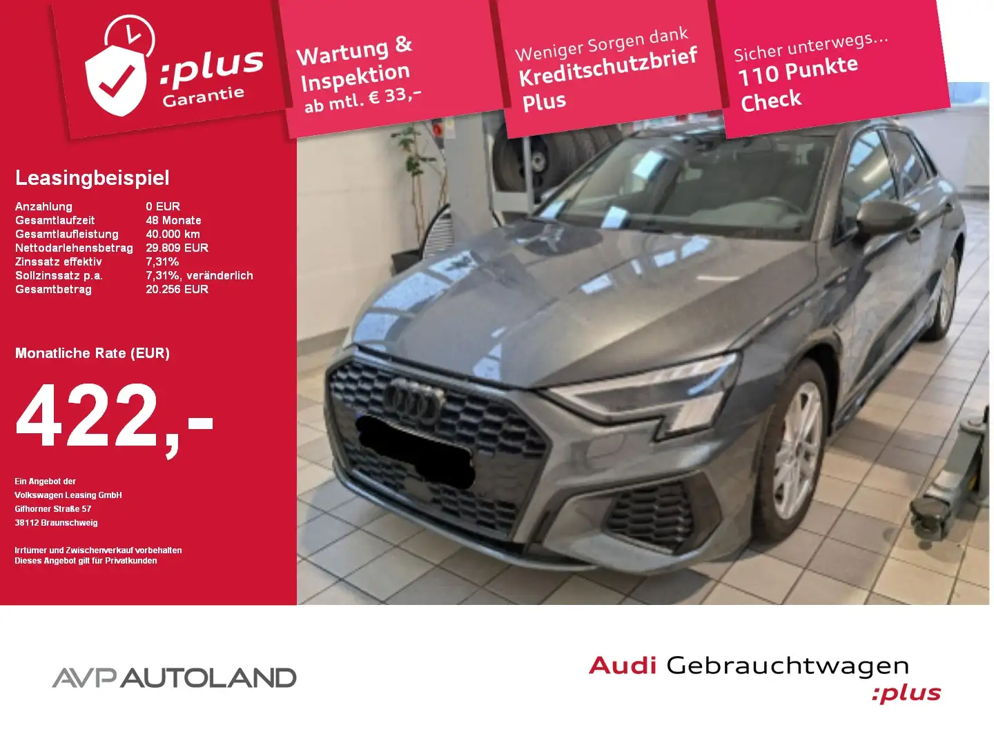 Audi A3 Sportback 40 TFSI e S line | NAVI | ACC | Gris - 1