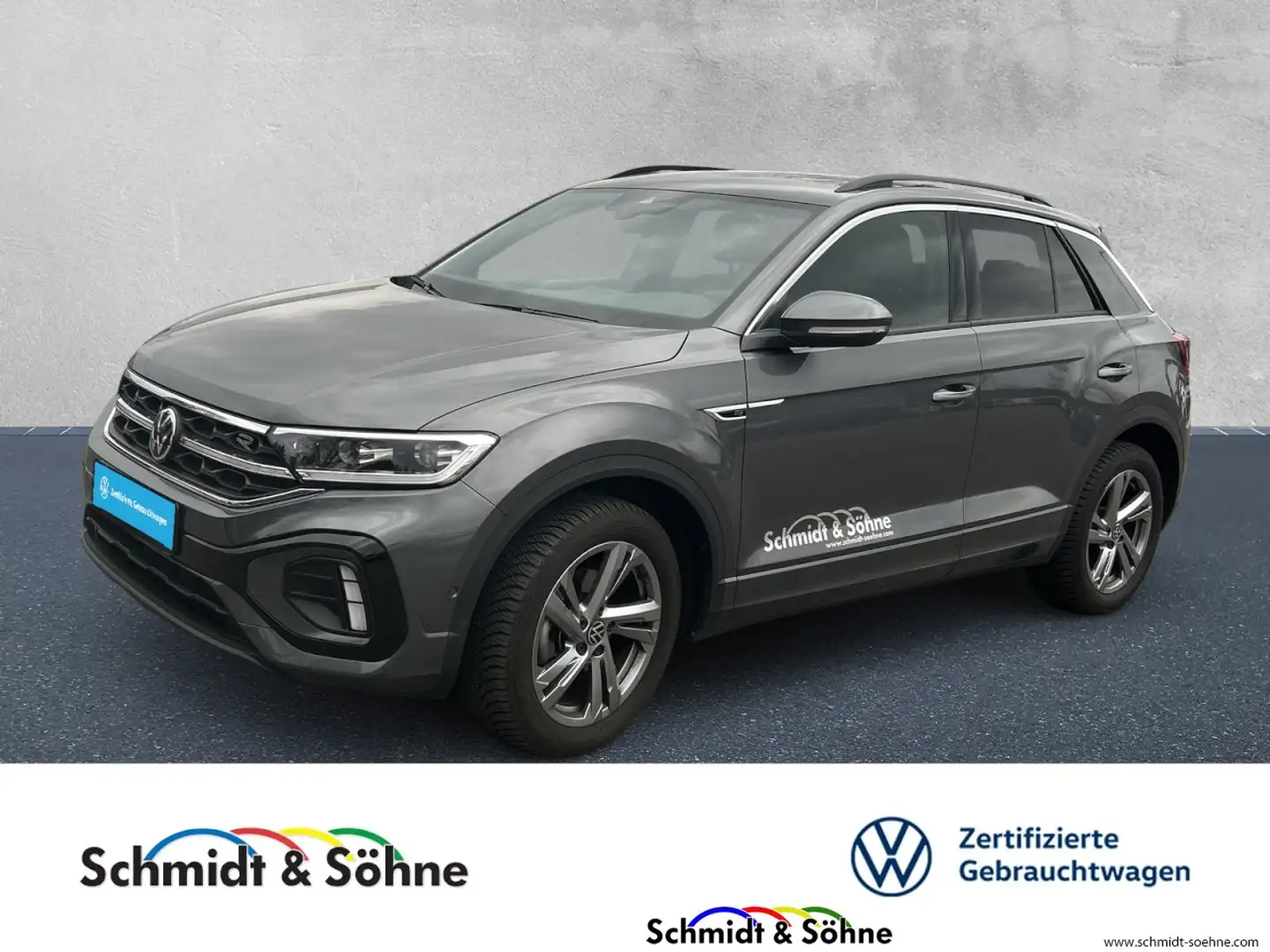 Volkswagen T-Roc 1.5 TSI R-Line/Matrix/AHK/NaviPro Klima Navi Gris - 1