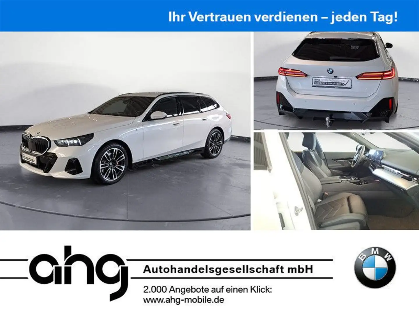 BMW 520 d Touring Navi Bluetooth PDC MP3 Schn. HeadUp Weiß - 1