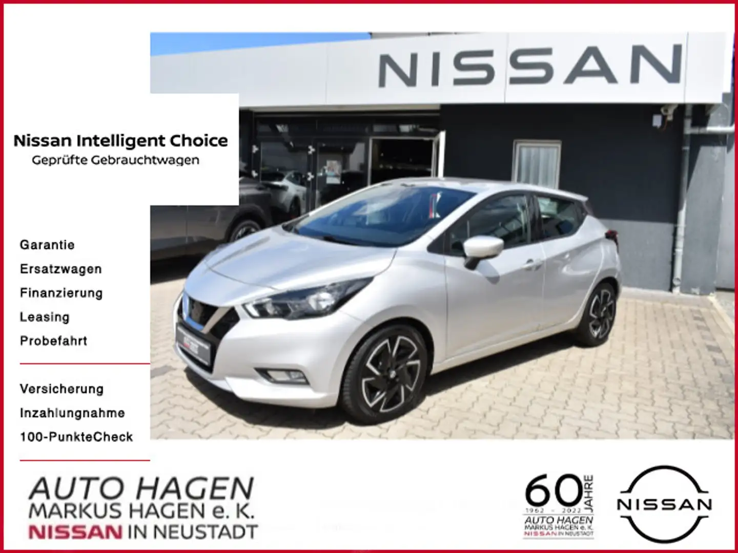 Nissan Micra 1.0 IG-T N-Way GJR Einparkhilfe Klimaautom Silber - 1