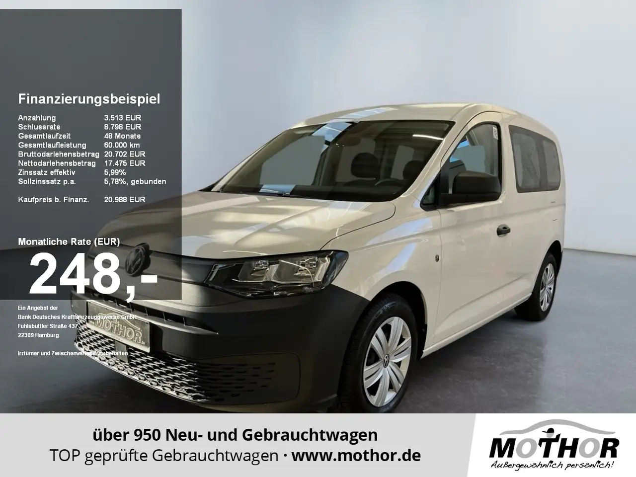 Volkswagen Caddy Kombi 1.5 TSI Tempomat Einparkhilfe — миниатюра 1