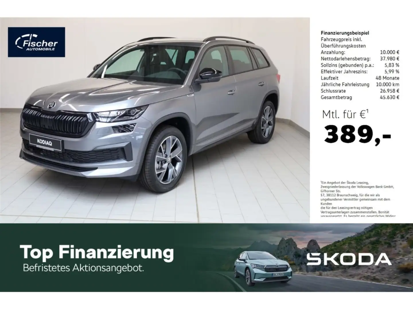 Skoda Kodiaq 2.0 TDI Sportline 4x4 Grau - 1