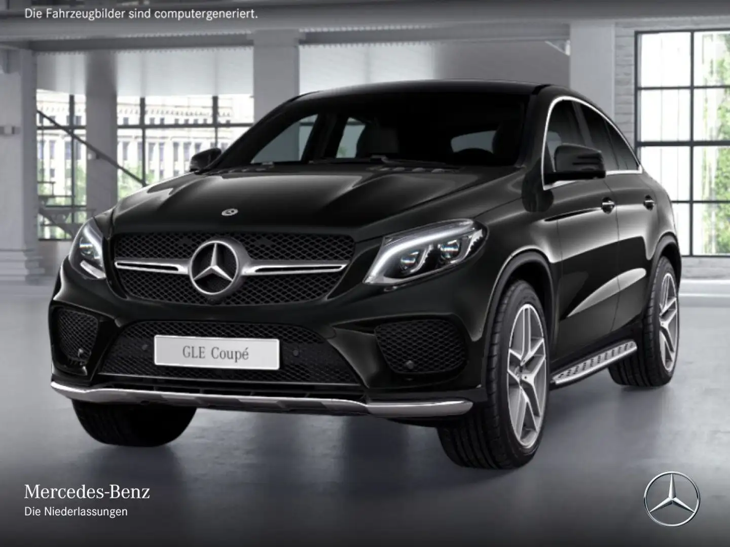 Mercedes-Benz GLE 350 d Cp. 4M AMG Pano Burmester COMAND ILS LED Schwarz - 2