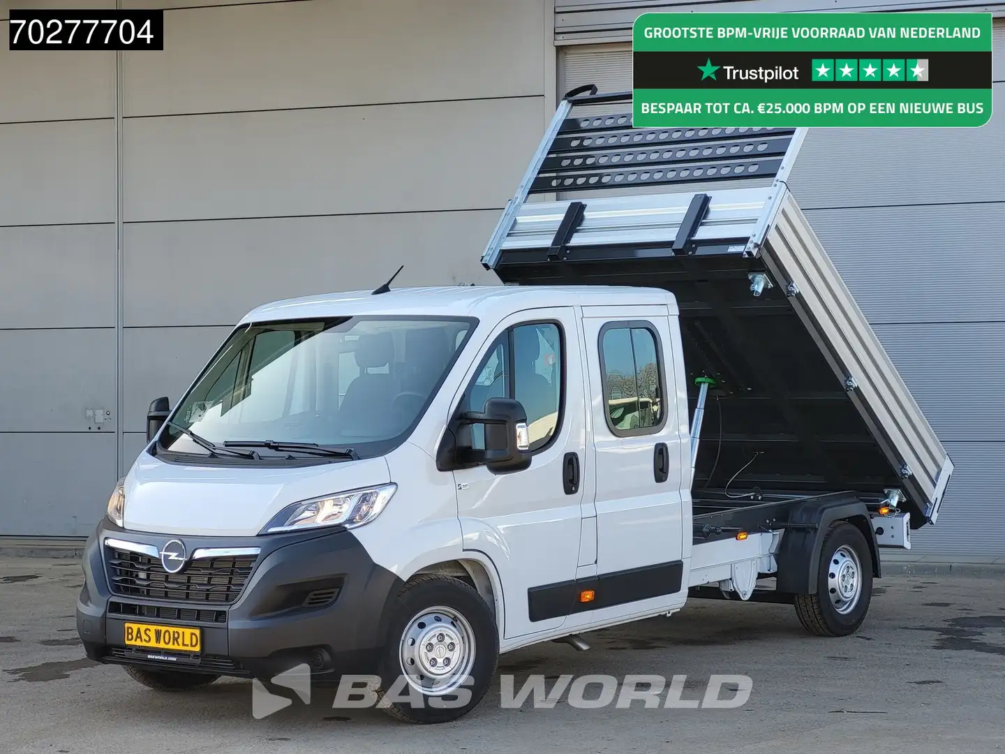 Opel Movano 140PK 3 zijdige Kipper Dubbel Cabine Airco Cruise Weiß - 1