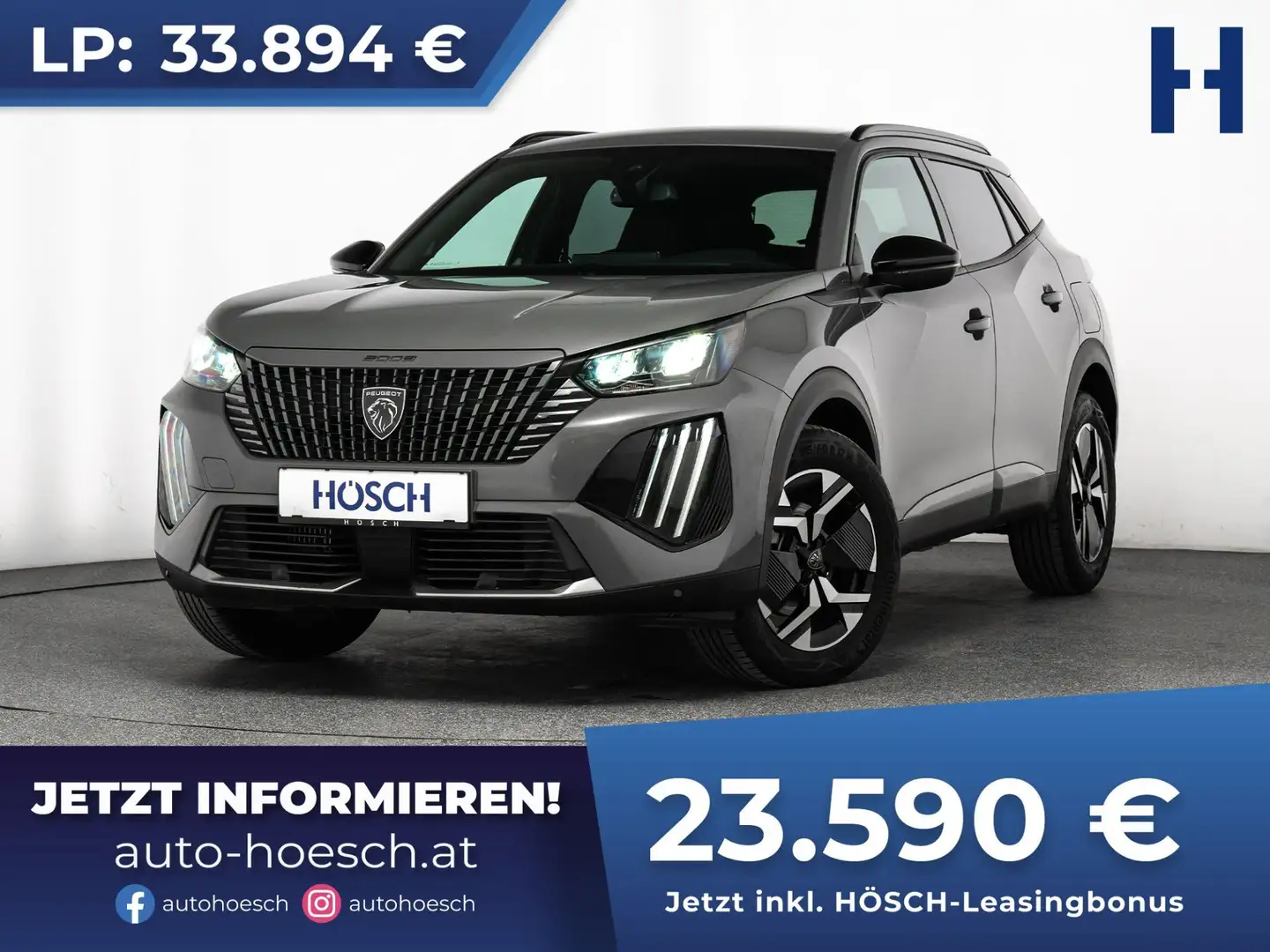 Peugeot 2008 Hybrid 136 Aut. Allure LED CARPLAY ASSISTENZ ++ Grau - 1