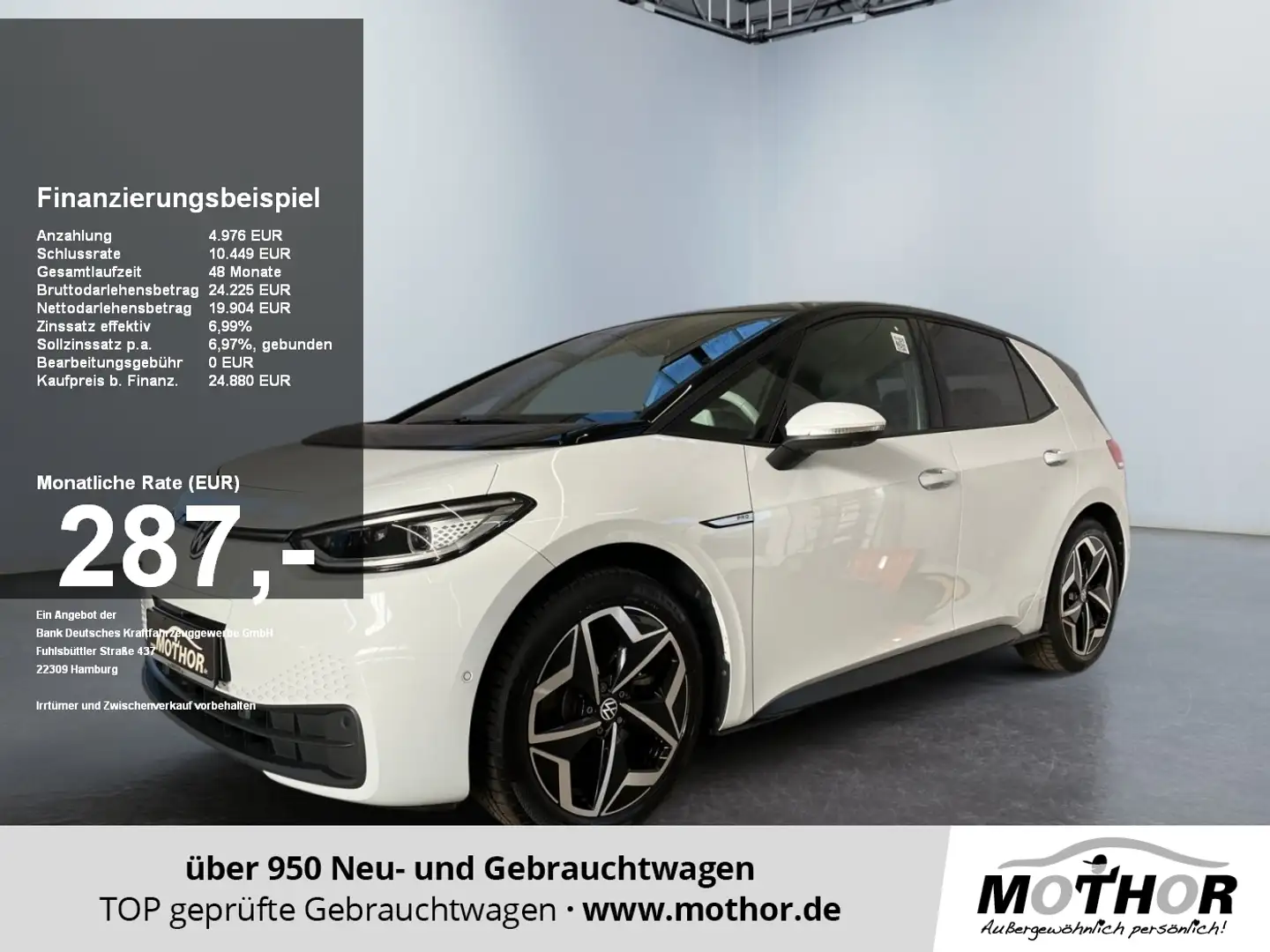 Volkswagen ID.3 Pro Performance Wärmepumpe ACC Weiß - 1