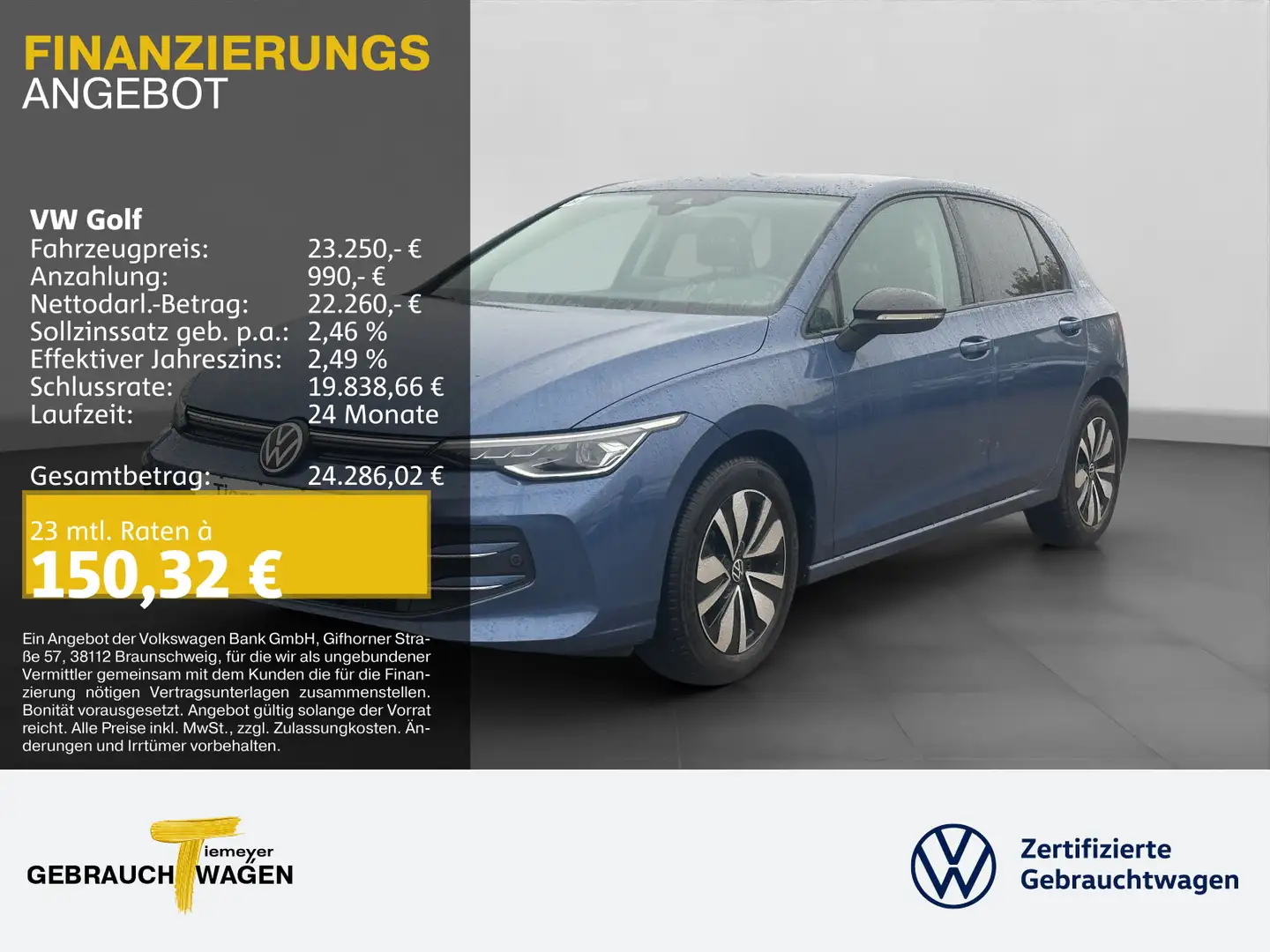 Volkswagen Golf 1.5 TSI GOAL NAVI AHK SITZH LED+ Blau - 1