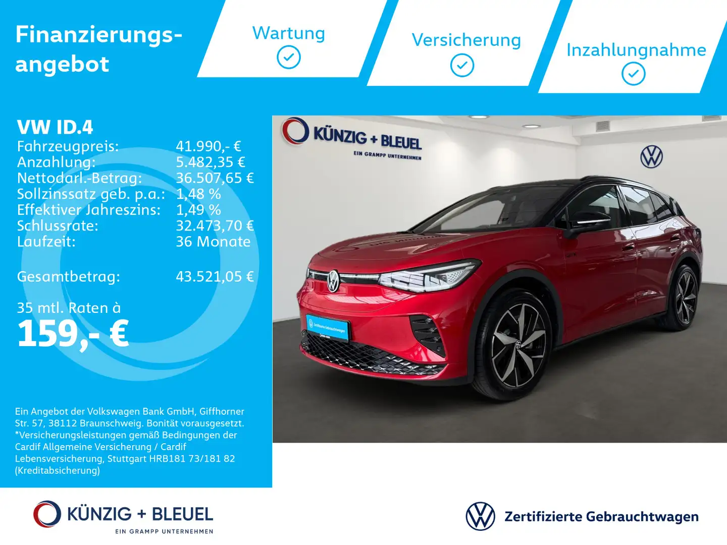 Volkswagen ID.4 ID.4 GTX 4MO Rot - 1