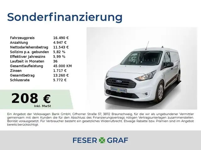 Ford Transit Connect 1.5 250 L2 Trend Navi*Active*RFK