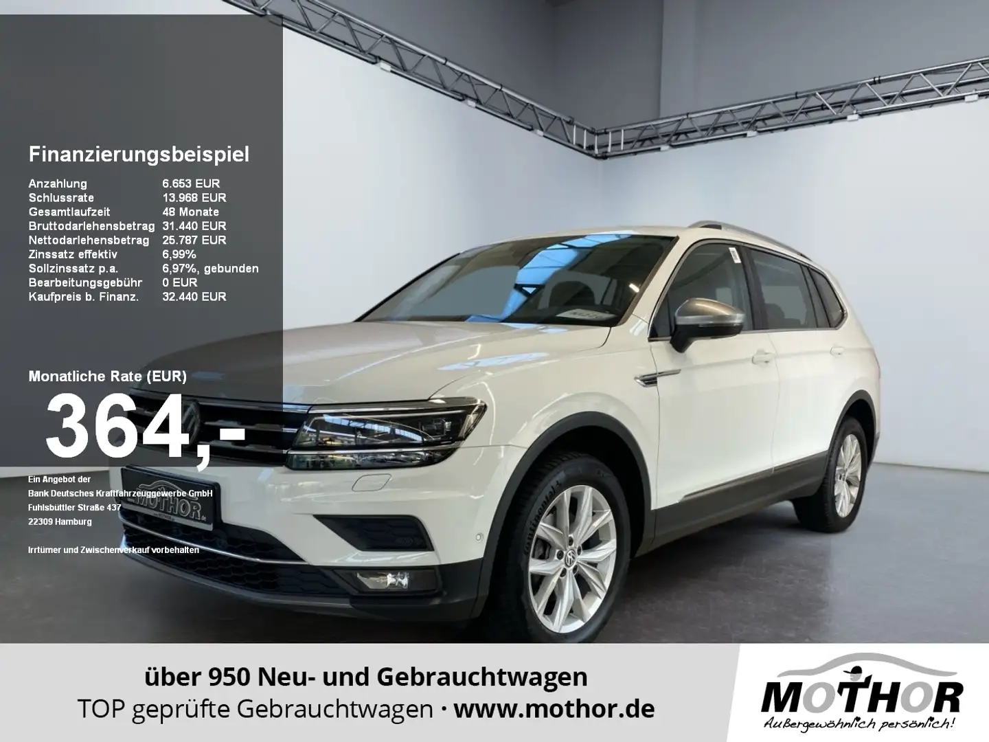 Volkswagen Tiguan Allspace Highline 1.5 TSI DSG ACC PDC Weiß - 1