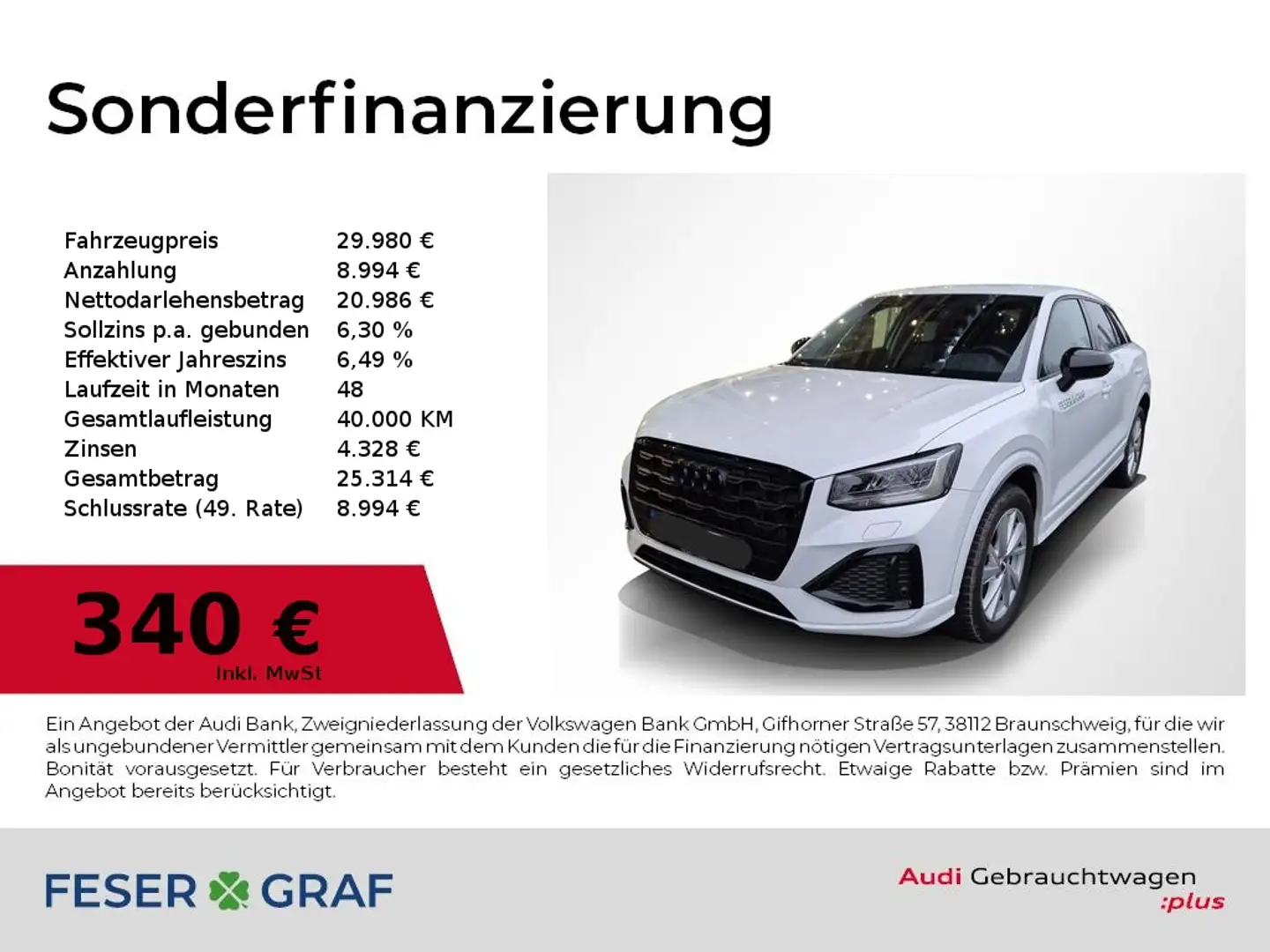 Audi Q2 35 TFSI S tronic adv Navi,LED,Kamera,Sportsitze Weiß - 1