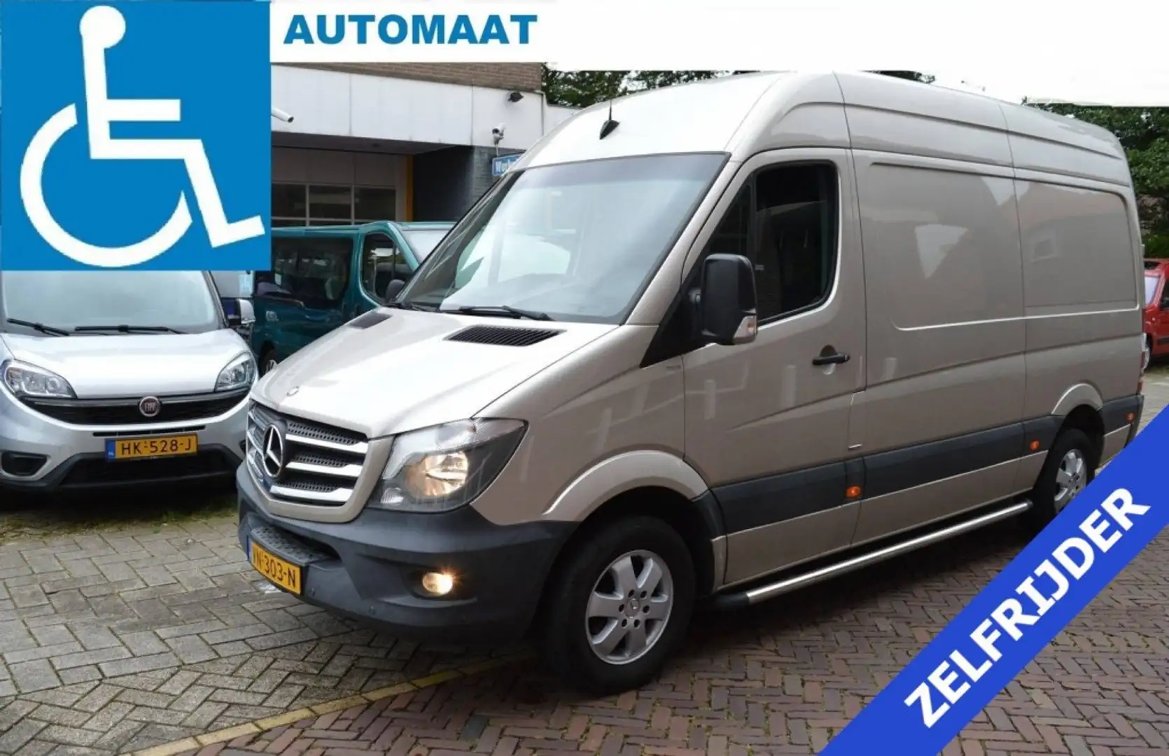 Mercedes-Benz Sprinter 216CDI AUTOMAAT ZELFRIJDER Of Side by Side naast d Zilver - 1