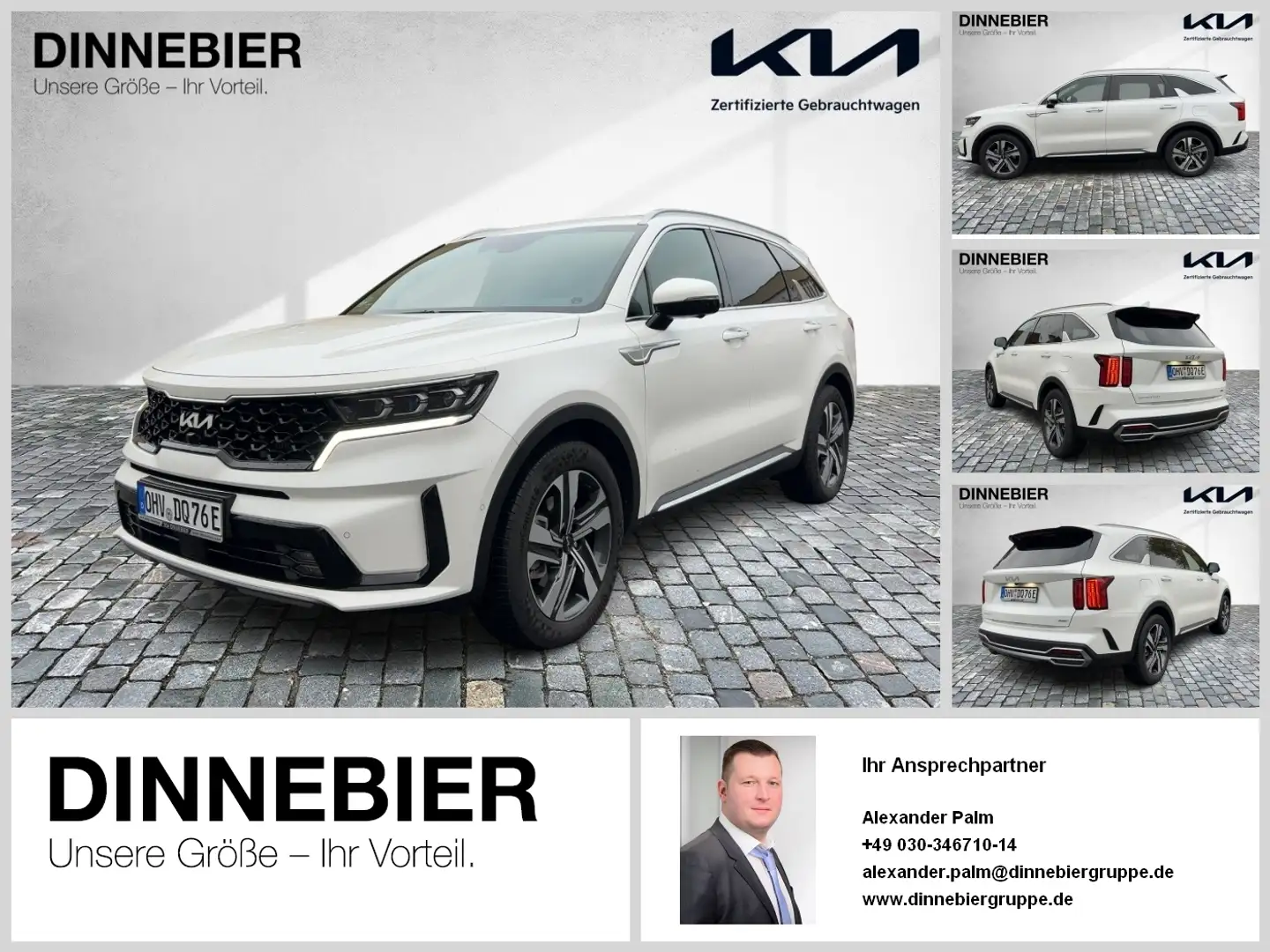 Kia Sorento 1.6T PHEV AWD AT6 PLAT NAPPA HUD 360 LM Weiß - 1