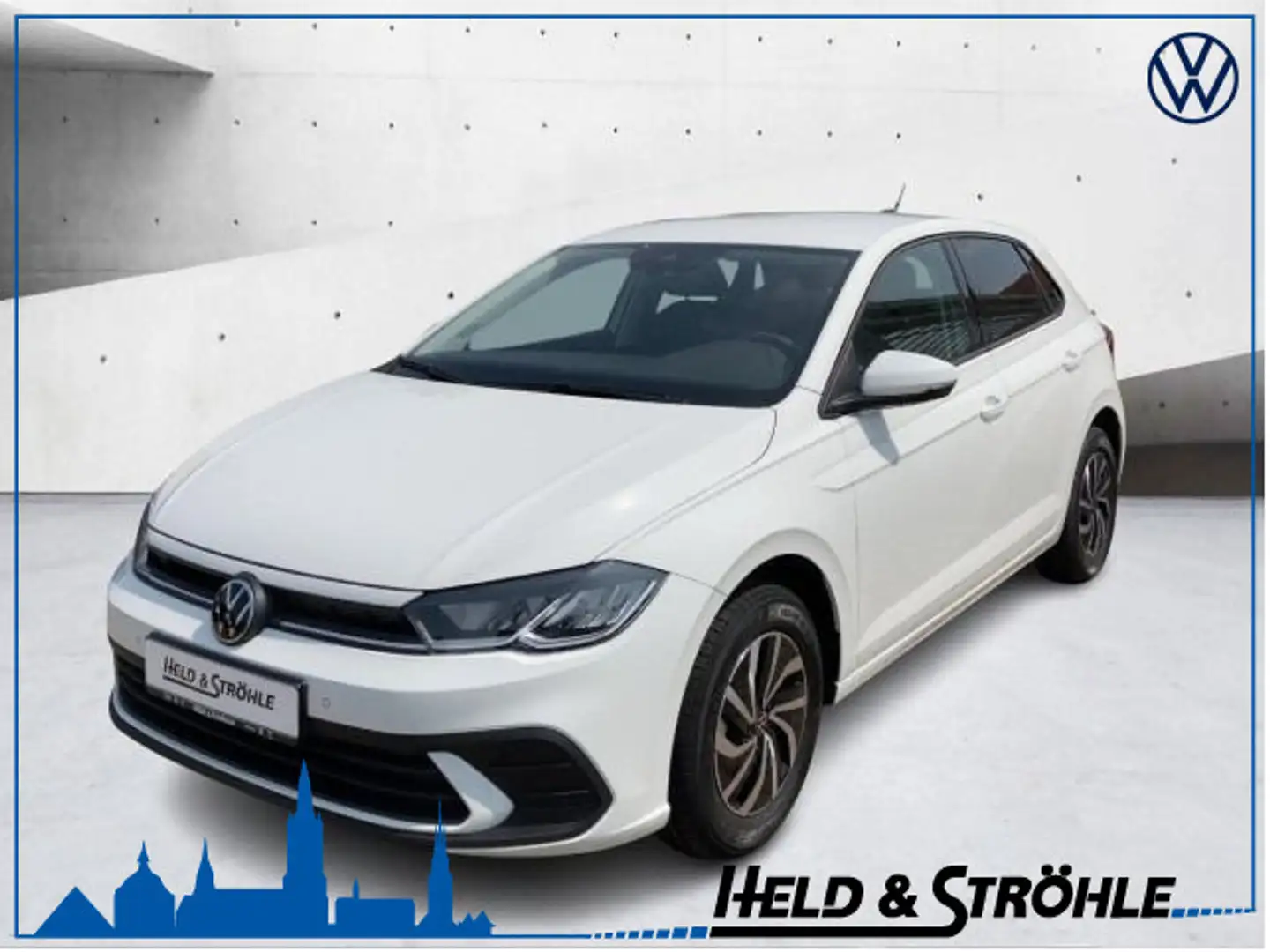 Volkswagen Polo Life 1.0 IQ-Drive LED ALU15 SiHZ ACC Blanc - 1