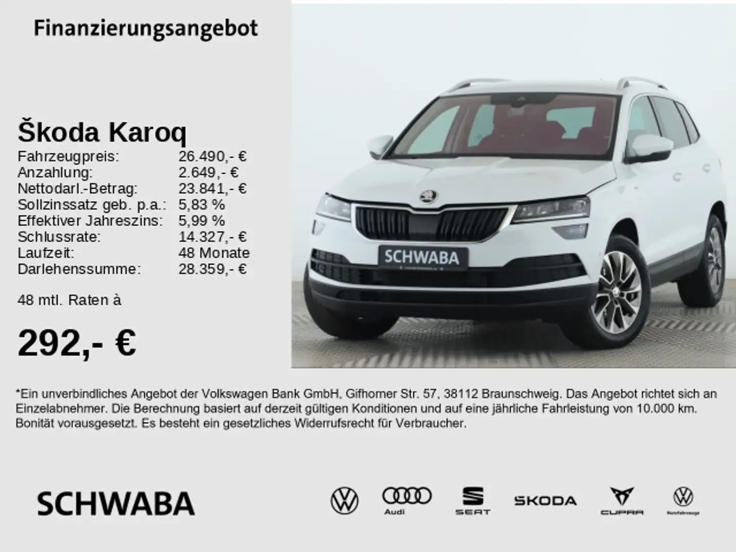 Skoda Karoq Ambition 2.0 TDI DSG 4x4 *AHK*ACC*VIRTUAL* Alb - 1