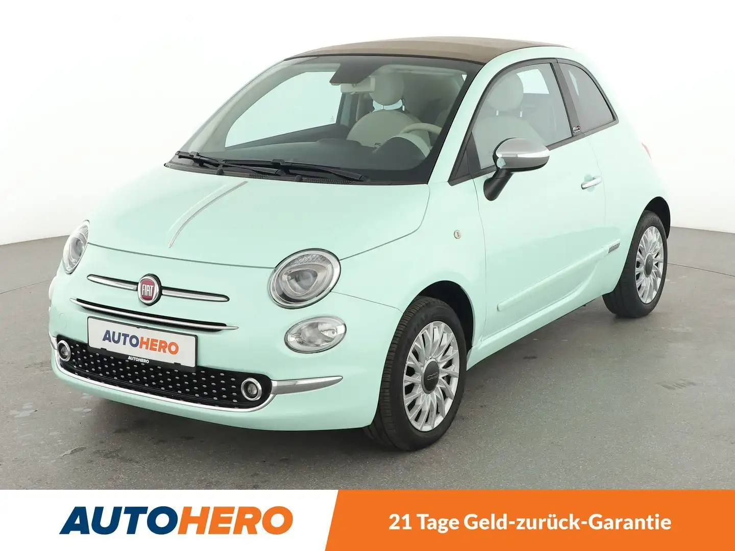 Fiat 500C 1.2 Lounge Aut.*NAVI*TEMPO*PDC*KLIMA* Grün - 1