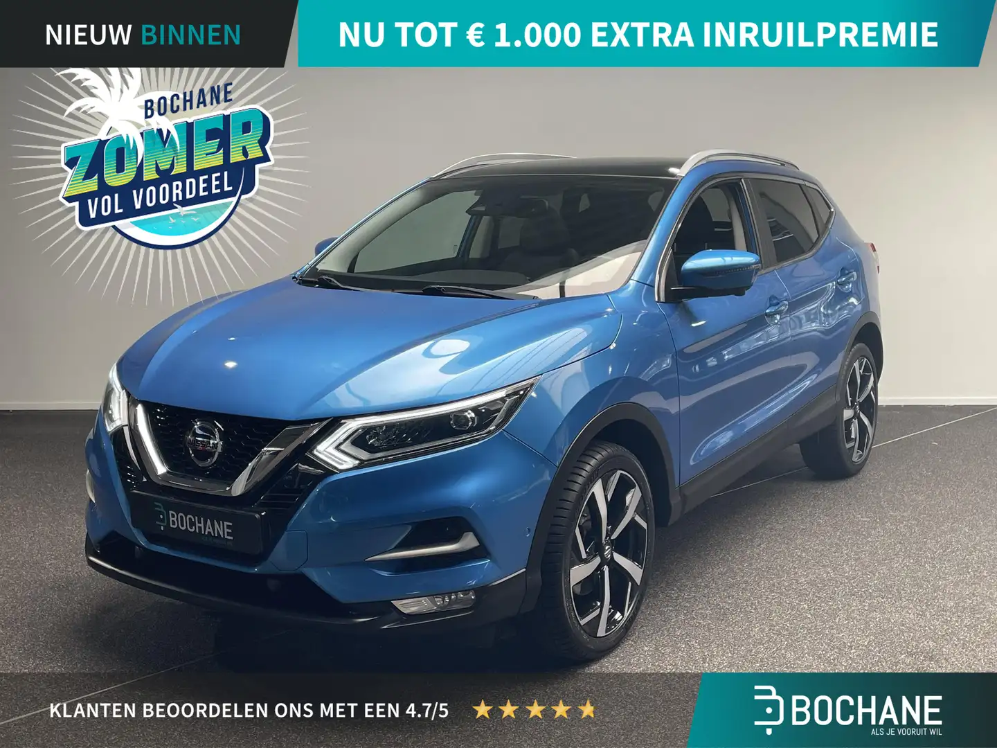 Nissan Qashqai 1.3 DIG-T Tekna Blauw - 1