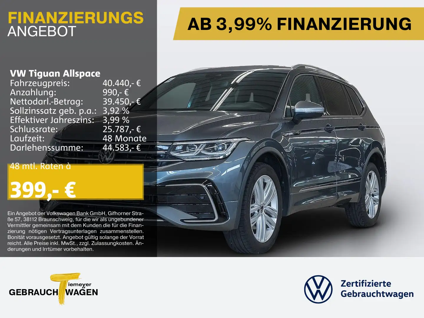 Volkswagen Tiguan Allspace 2.0 TSI DSG 4M R-LINE 7SITZE LM2 Grau - 1