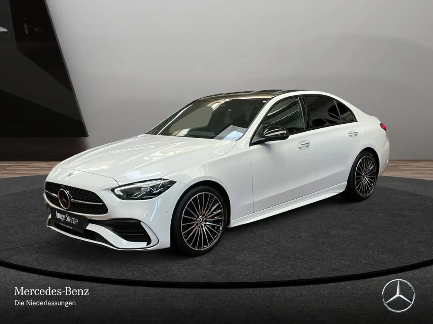 Mercedes-Benz C 300 AMG+NIGHT+PANO+360+AHK+LED+STHZG+BURMESTER Weiß - 2