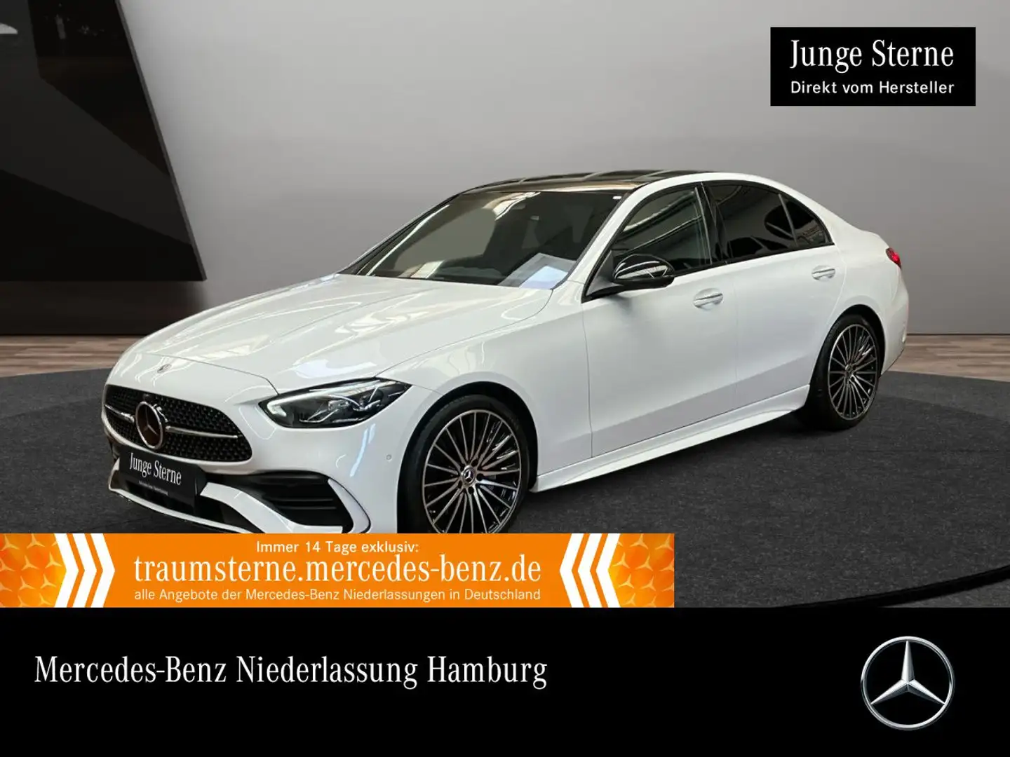 Mercedes-Benz C 300 AMG+NIGHT+PANO+360+AHK+LED+STHZG+BURMESTER Bianco - 1