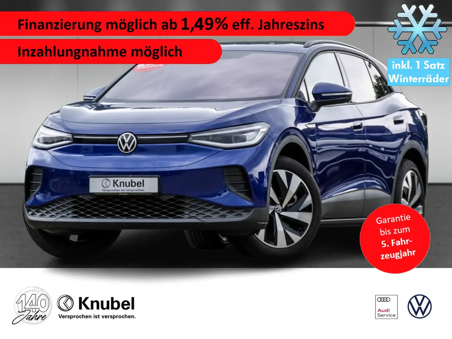 Volkswagen ID.4 Pro Performance IQ.Light Navi ACC AHK Keyless Blau - 1