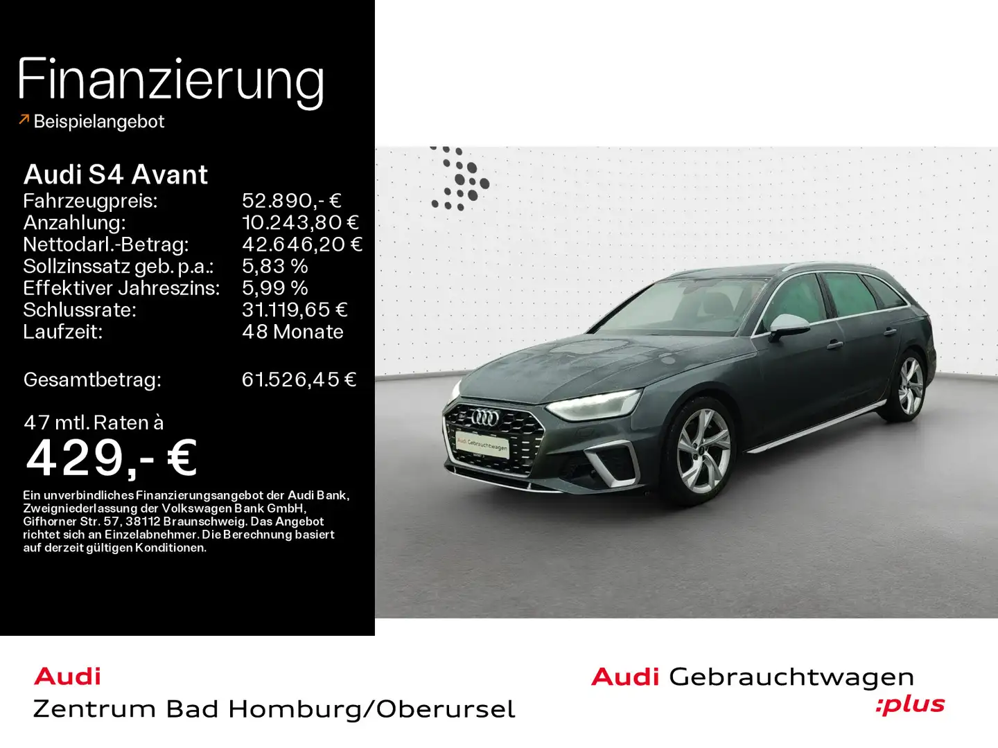 Audi S4 TDI quattro*Navi*Matrix*Alu*HUD*B&O*PDC Grau - 1