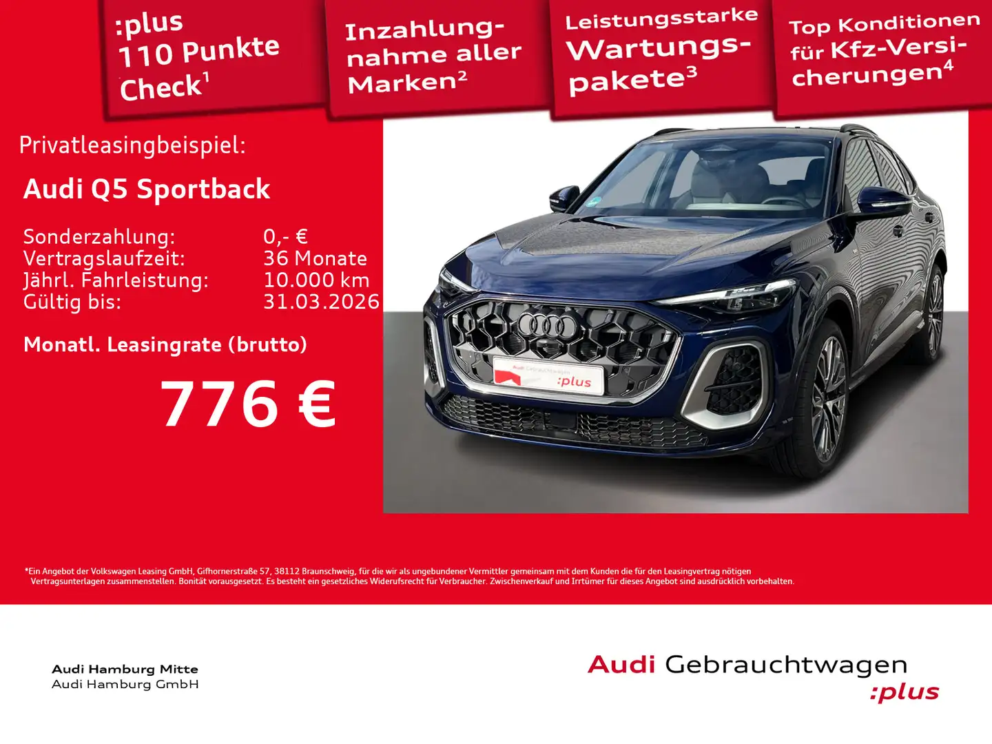 Audi Q5 TFSI quattro S tronic 150 kW Editio Blau - 1