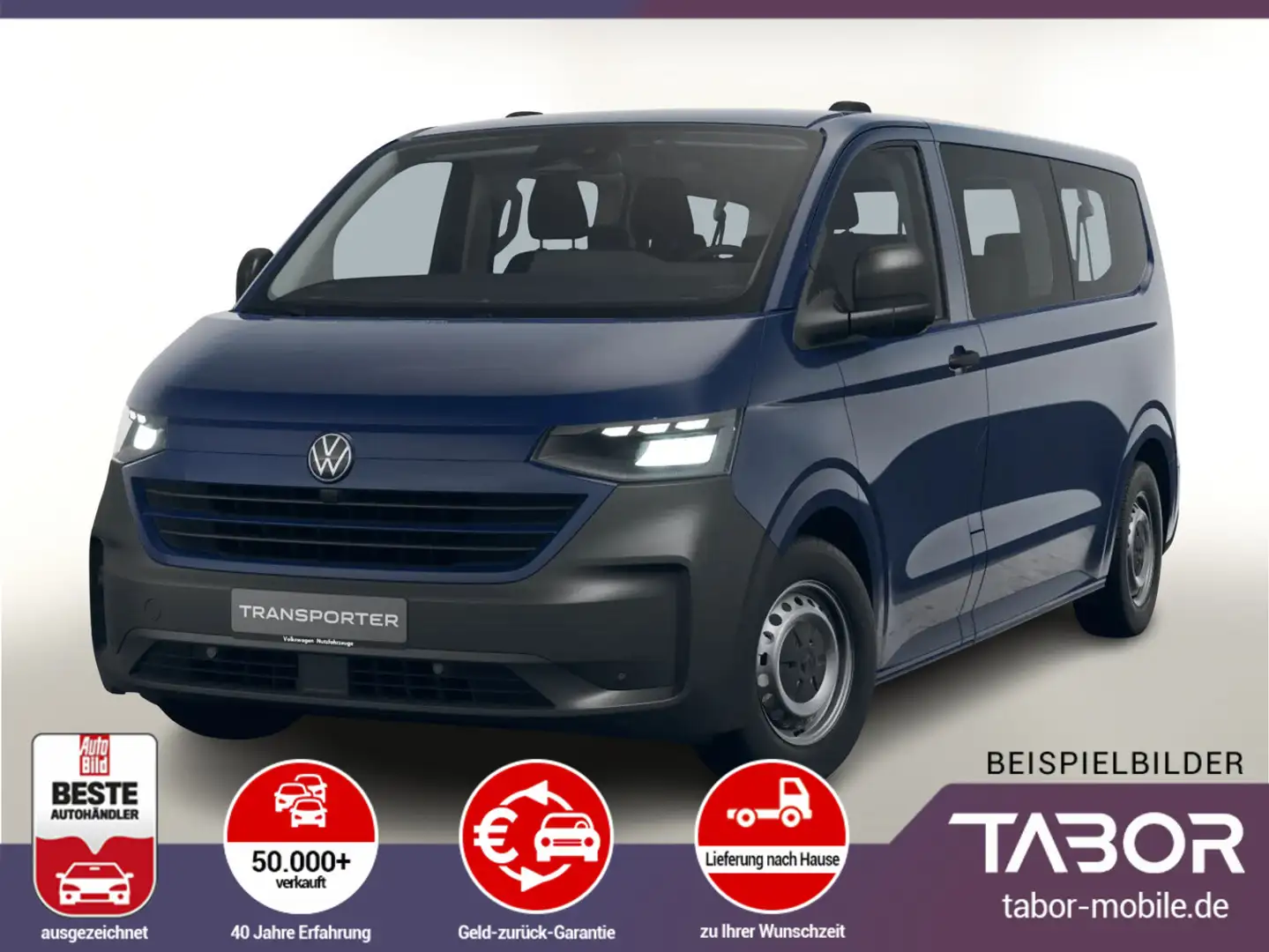 Volkswagen T7 Transporter 2.0 TDI 150 AT8 L2 LED 9S Kam UVP-27%* Albastru - 2