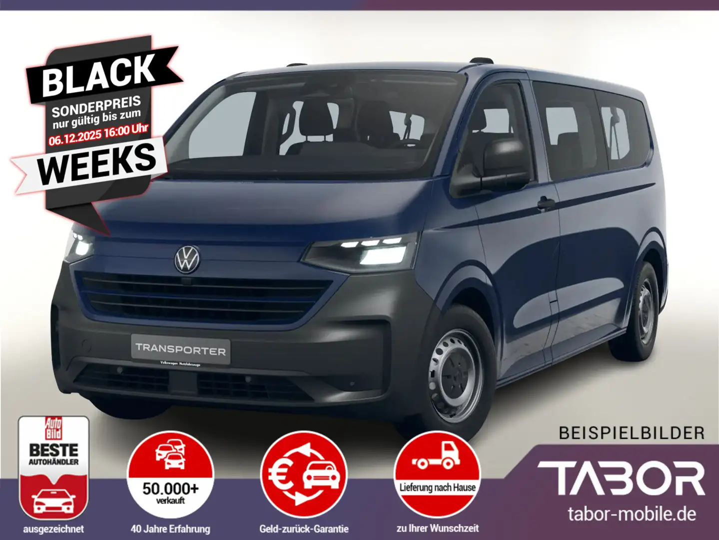 Volkswagen T7 Transporter 2.0 TDI 150 AT8 L2 LED 9S Kam UVP-27%* Modrá - 1