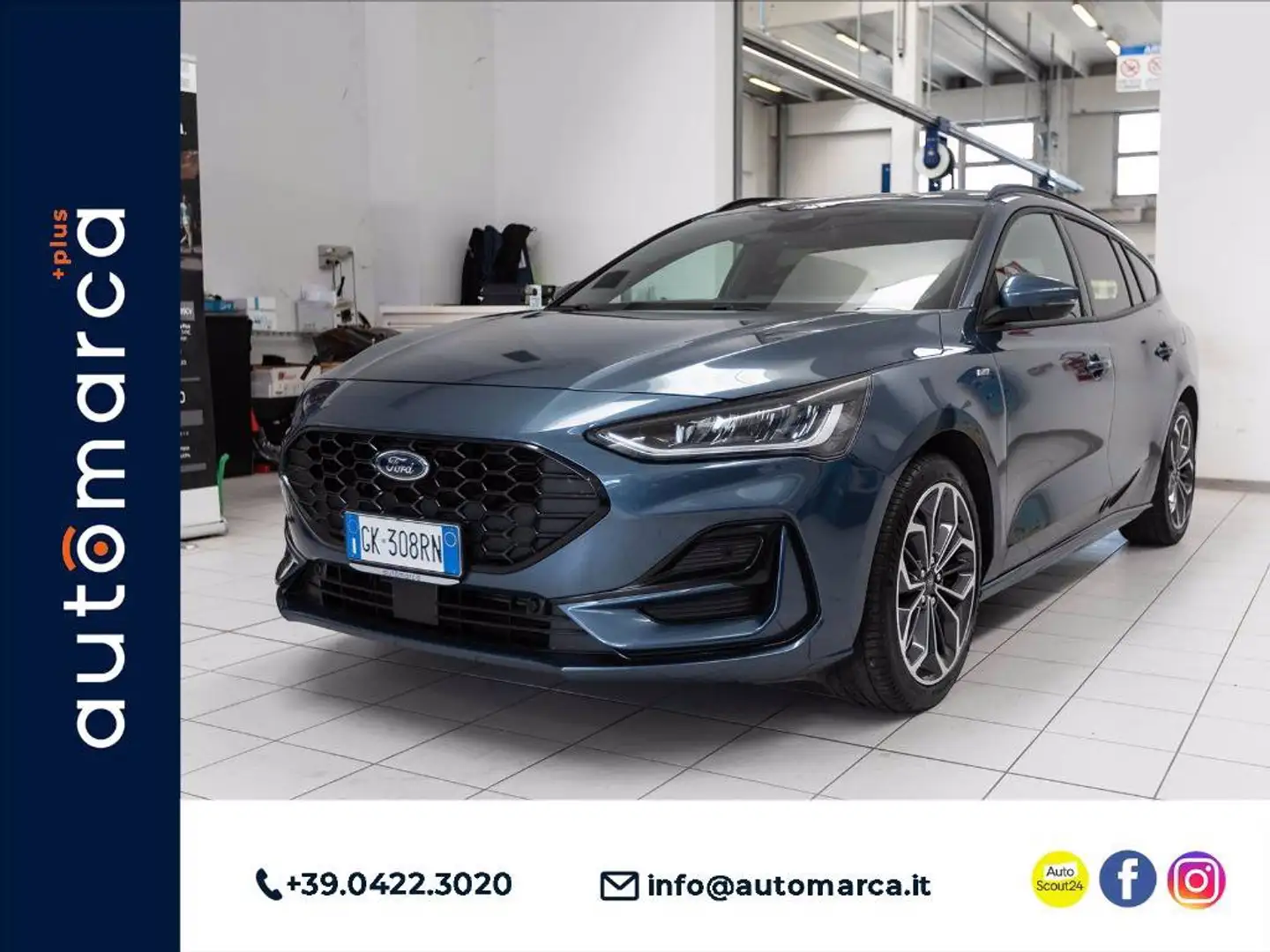Ford Focus SW 1.0t ecoboost h ST-Line X 125cv Bleu - 1