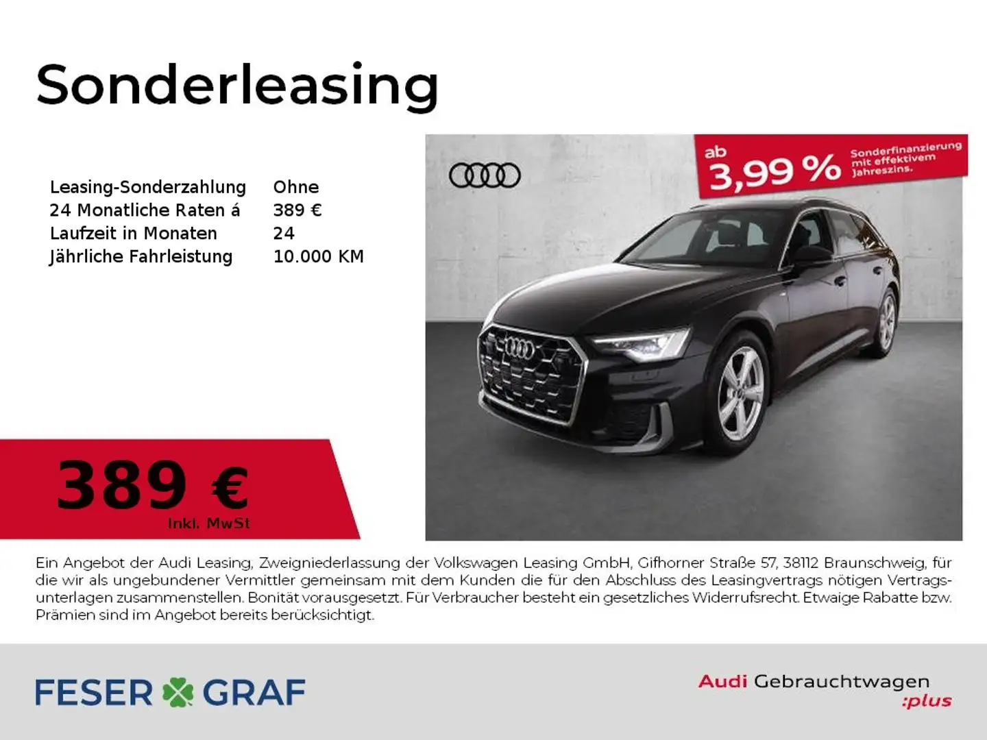 Audi A6 Avant Design 40 TDI quattro S line S tronic Matrix Schwarz - 1