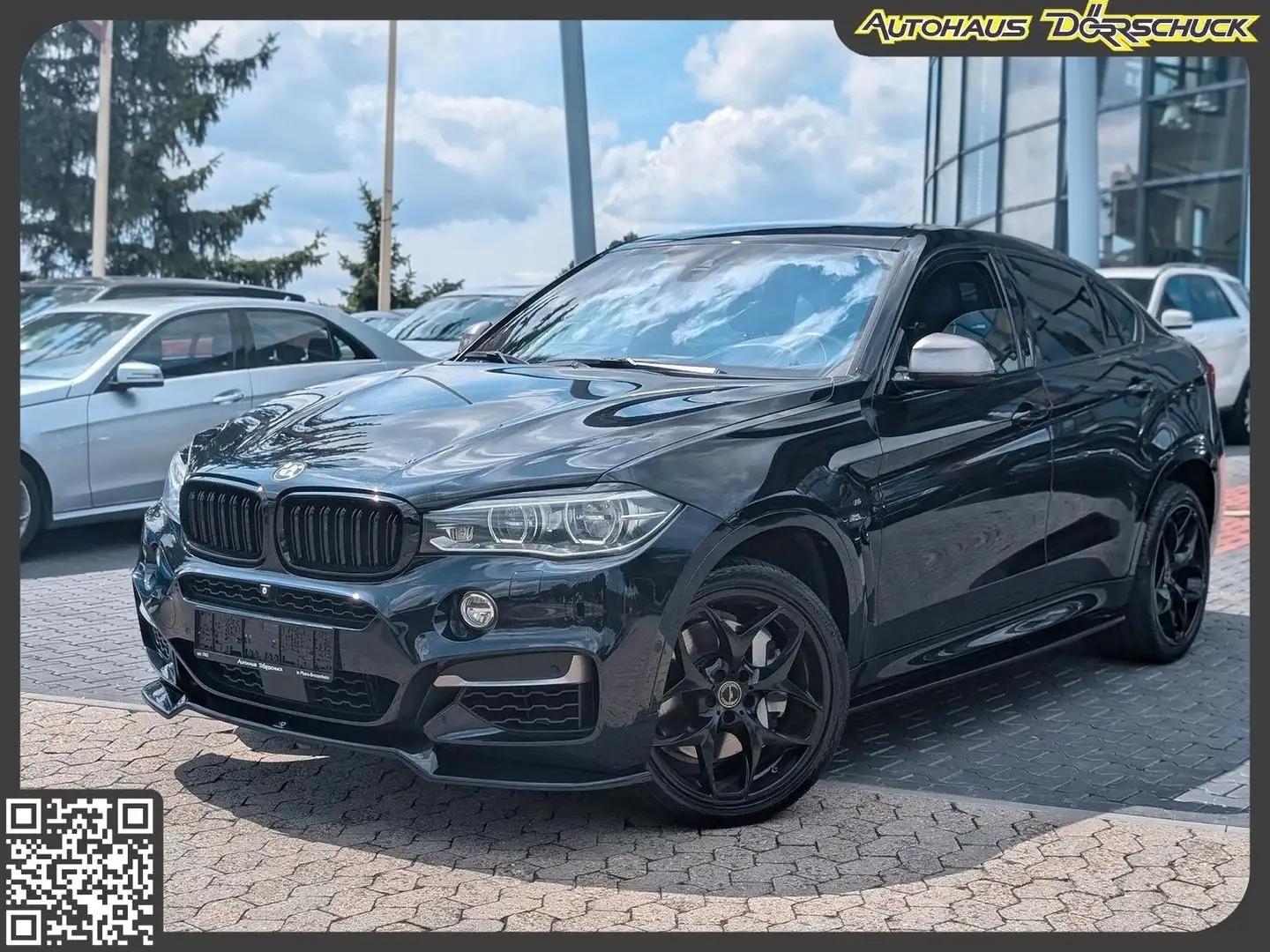 BMW X6 M50d RFK. Schiebedach. Sitzh. Standheizung. Czarny - 1