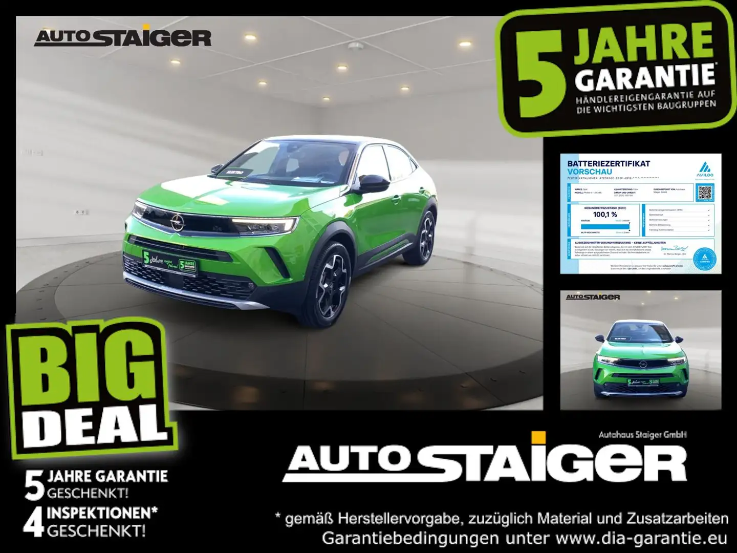 Opel Mokka-E Mokka e Ultimate Alcantara, Navi, PDC, SHZ, LED, Grün - 1