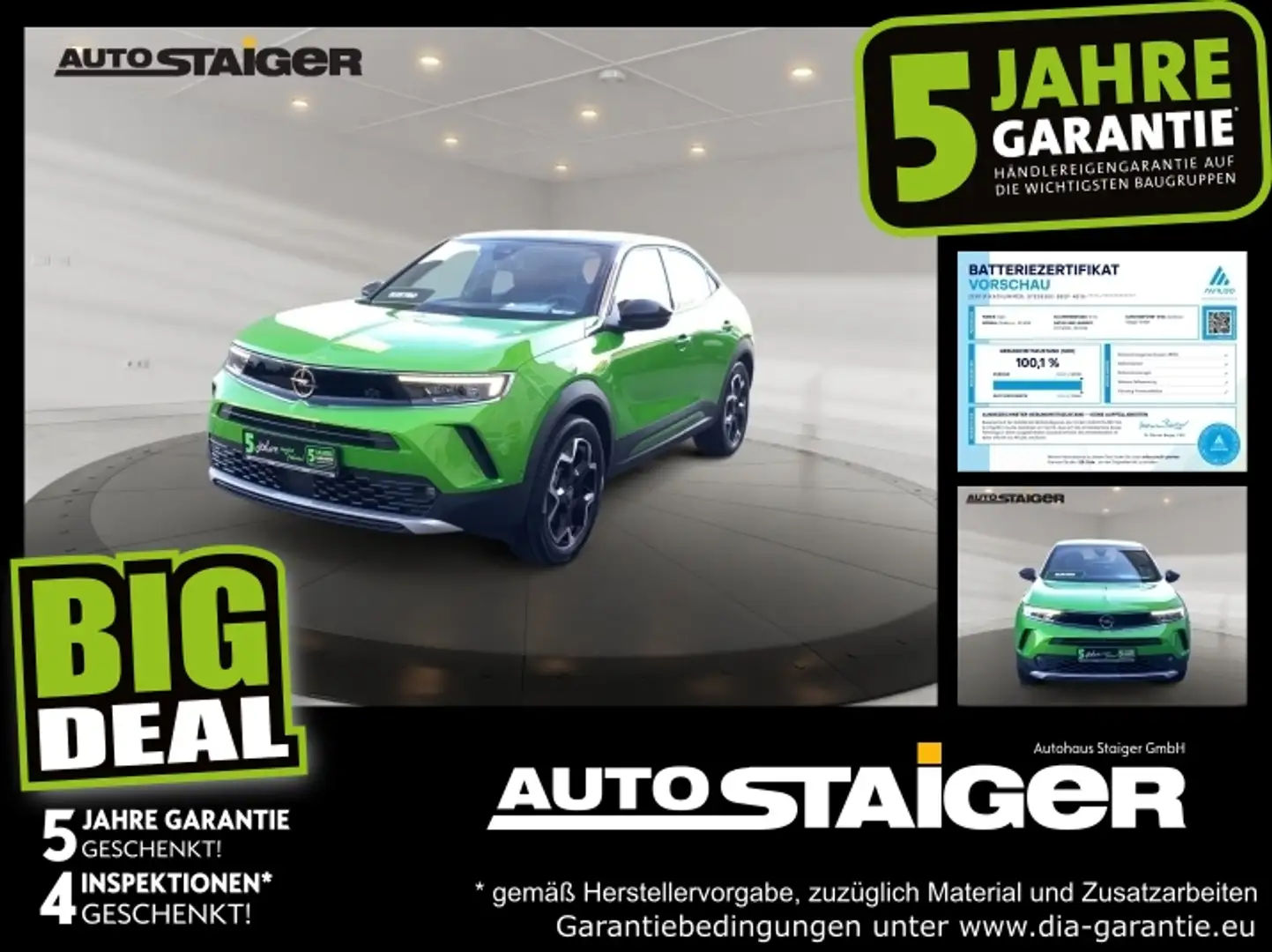 Opel Mokka-E Mokka e Ultimate Alcantara, Navi, PDC, SHZ, LED, Grün - 1