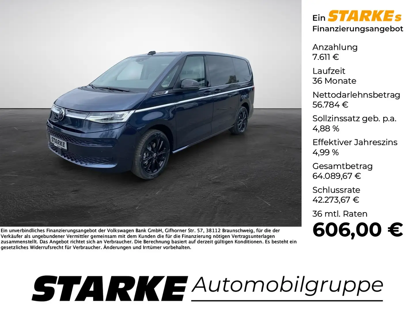 Volkswagen T7 Multivan 2.0 TDI DSG Style lang Blau - 1