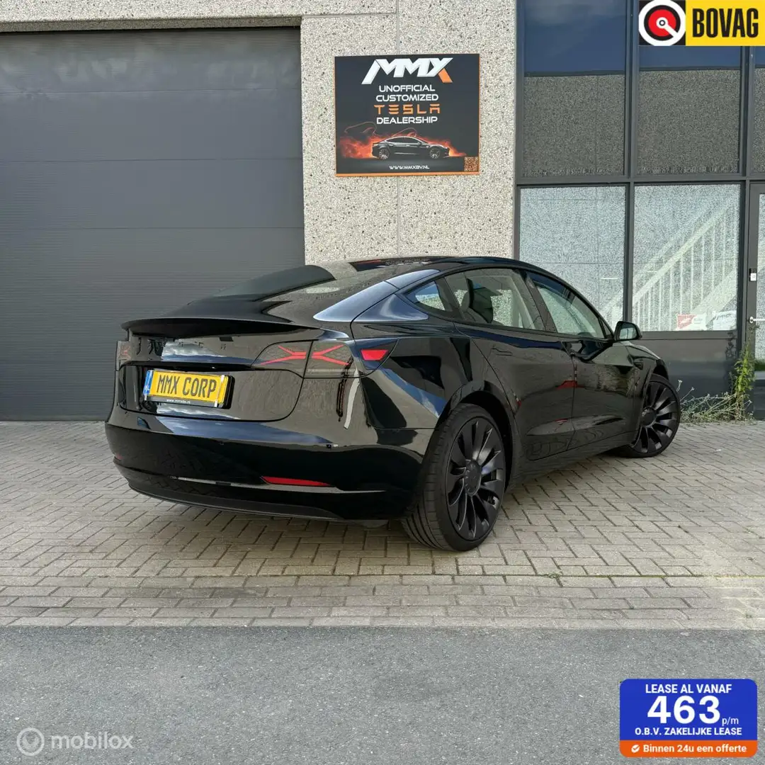 Tesla Model 3 Performance ZWART MiC X-TREME ACHTERLICHT+EAP Noir - 1