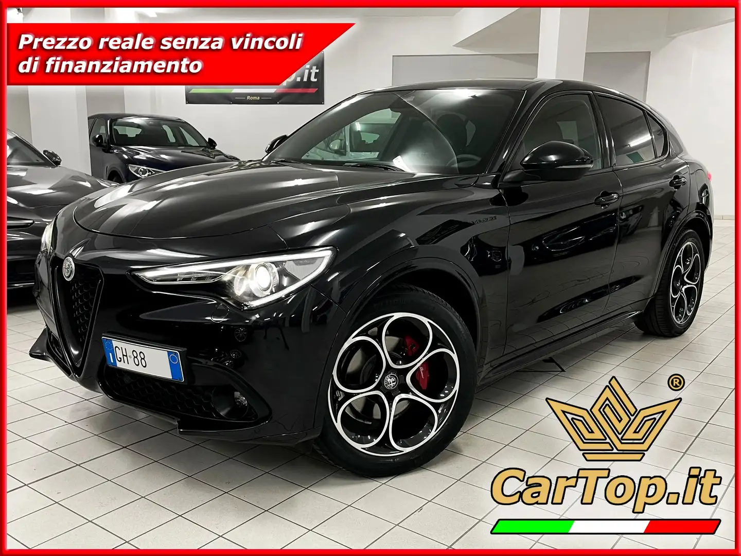 Alfa Romeo Stelvio 2.2 TD 210 CV VELOCE Q4 IMMATR. 29/12/2021 RUOTINO Schwarz - 1