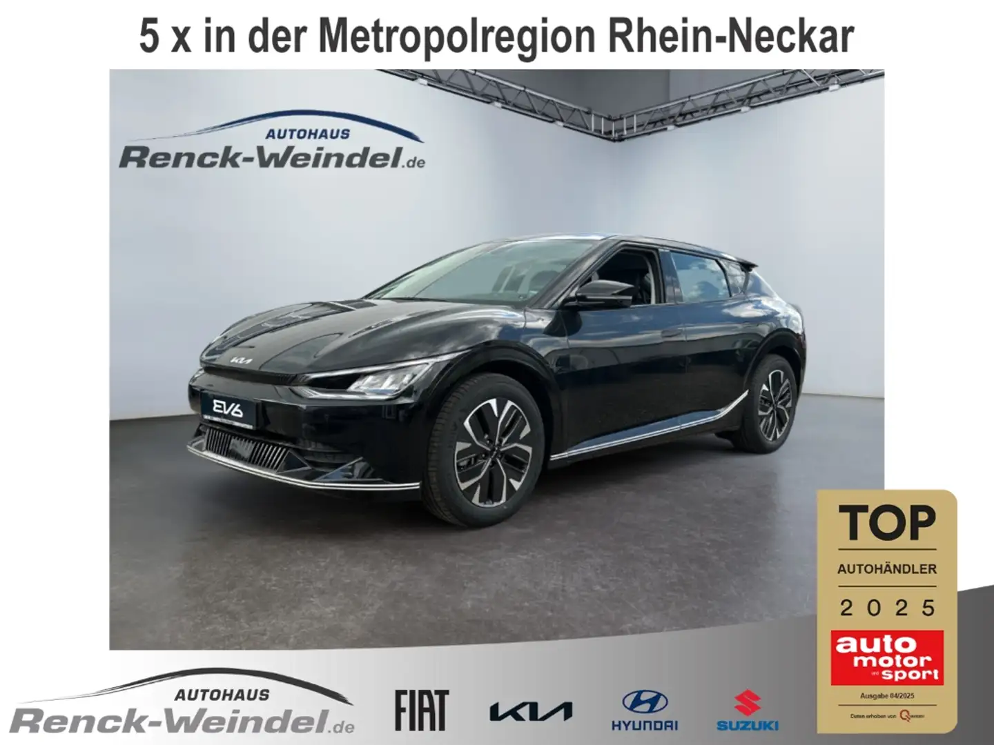 Kia EV6 Navi Klima BT PDCv+h SHZ Temp Lichtsensor Android Schwarz - 1