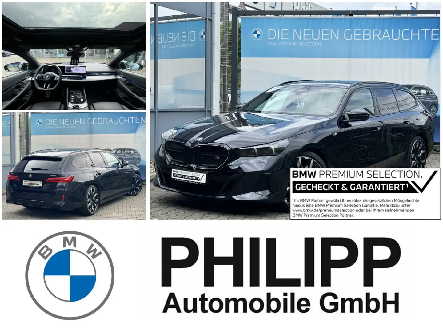 BMW i5 M60 xDrive Tou M Sport Pro AHK Autobahnas B&W Černá - 1