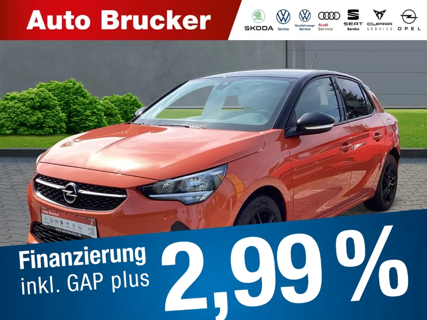 Opel Corsa-e Edition+Klimaautomatik+Sitzheizung+Parksensoren Naranja - 1