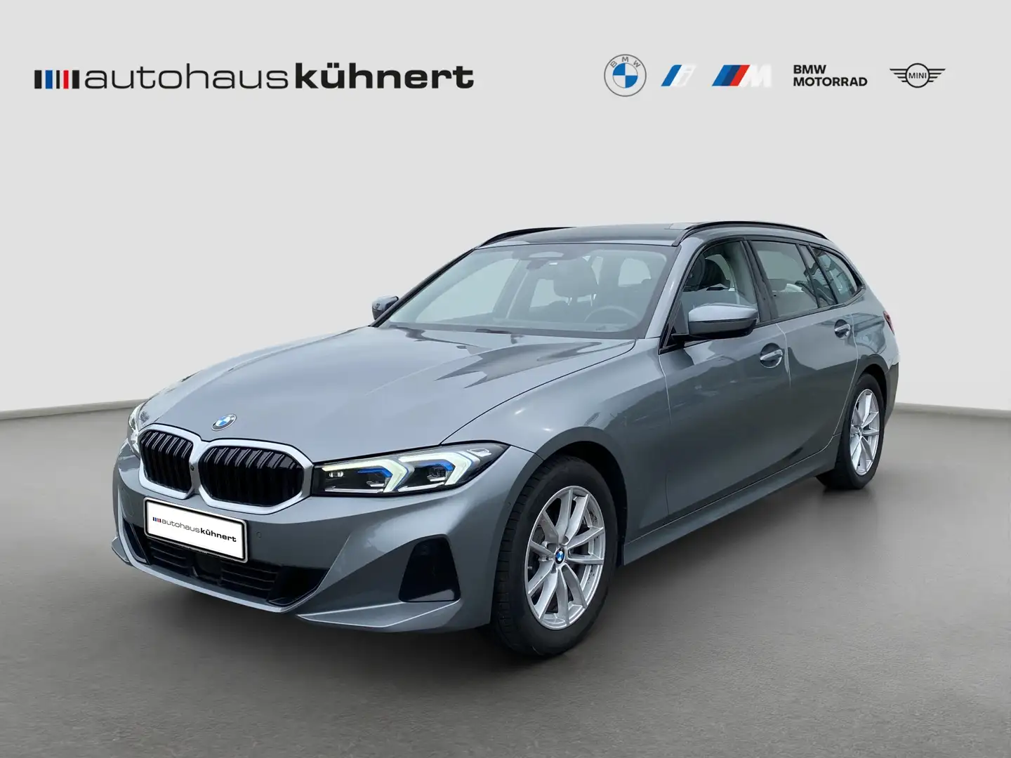 BMW 318 i Touring ACC HUD SpurAss 360° AHK HiFi Navi Grigio - 1