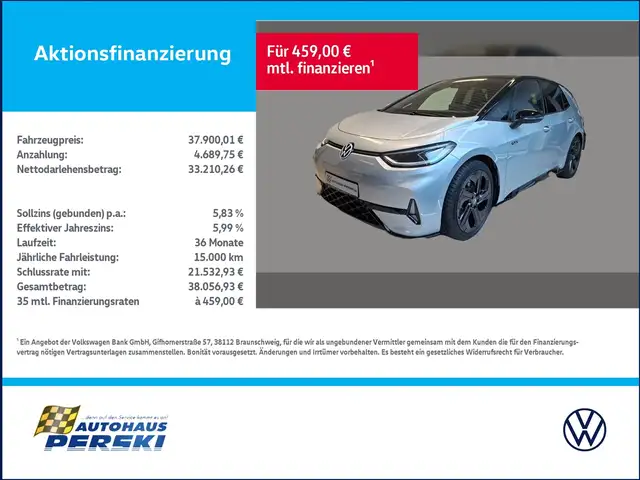 Volkswagen ID.3 GTX 210 Kw  KLIMA, NAVI, LED, RÜCKFAHRKAMERA