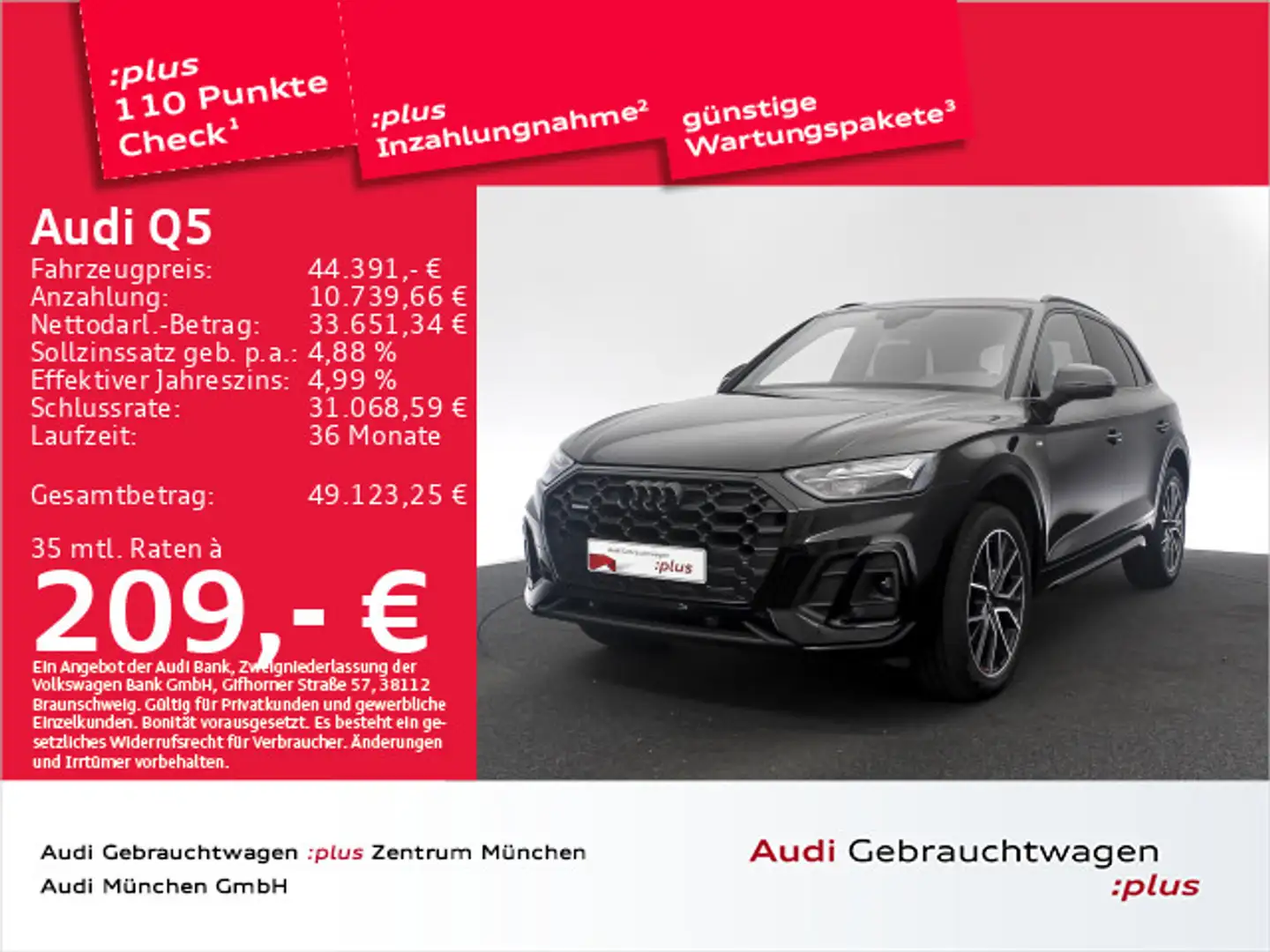Audi Q5 40 TDI qu. S tronic S line Virtual/Navi+ Zwart - 1