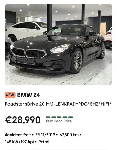 BMW Z4 sdrive 20i Msport auto